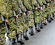 Défilé militaire lors des célébrations du centenaire de la ville de Hampstead